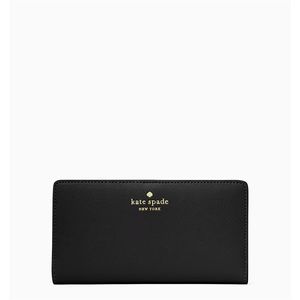 $169 NWT Kate Spade Dana Saffiano pvc wallet black